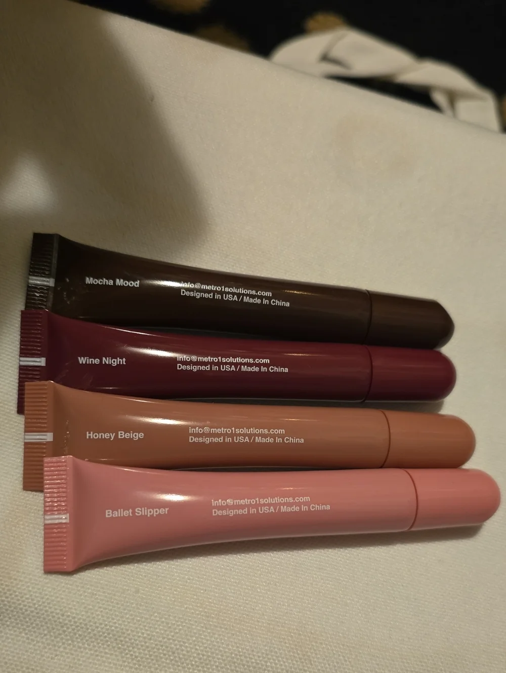 Juliette &co.Peptide Lip Tint Set - Hydrating Pink, Coral, Berry, Brown Shades